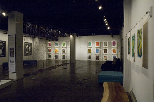 ARTBOX Gallery is located in the Stutz II - entrance between 9th & 10th on Senate.  We proudly display our furniture (mdindy.com) and rotating monthly artists.