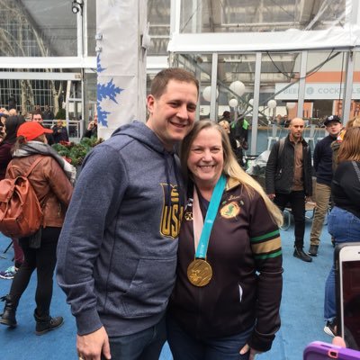 curler, Rutgers CPM Director, bionic knee, Ohio born, Jersey proud, pink-sparkle tutu wearer