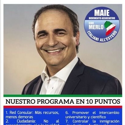 Senador República Italiana XVIII Legislatura,  Presidente #MAIE
Lic Ciencia Política USAL , Post Grado Universidad de Padova