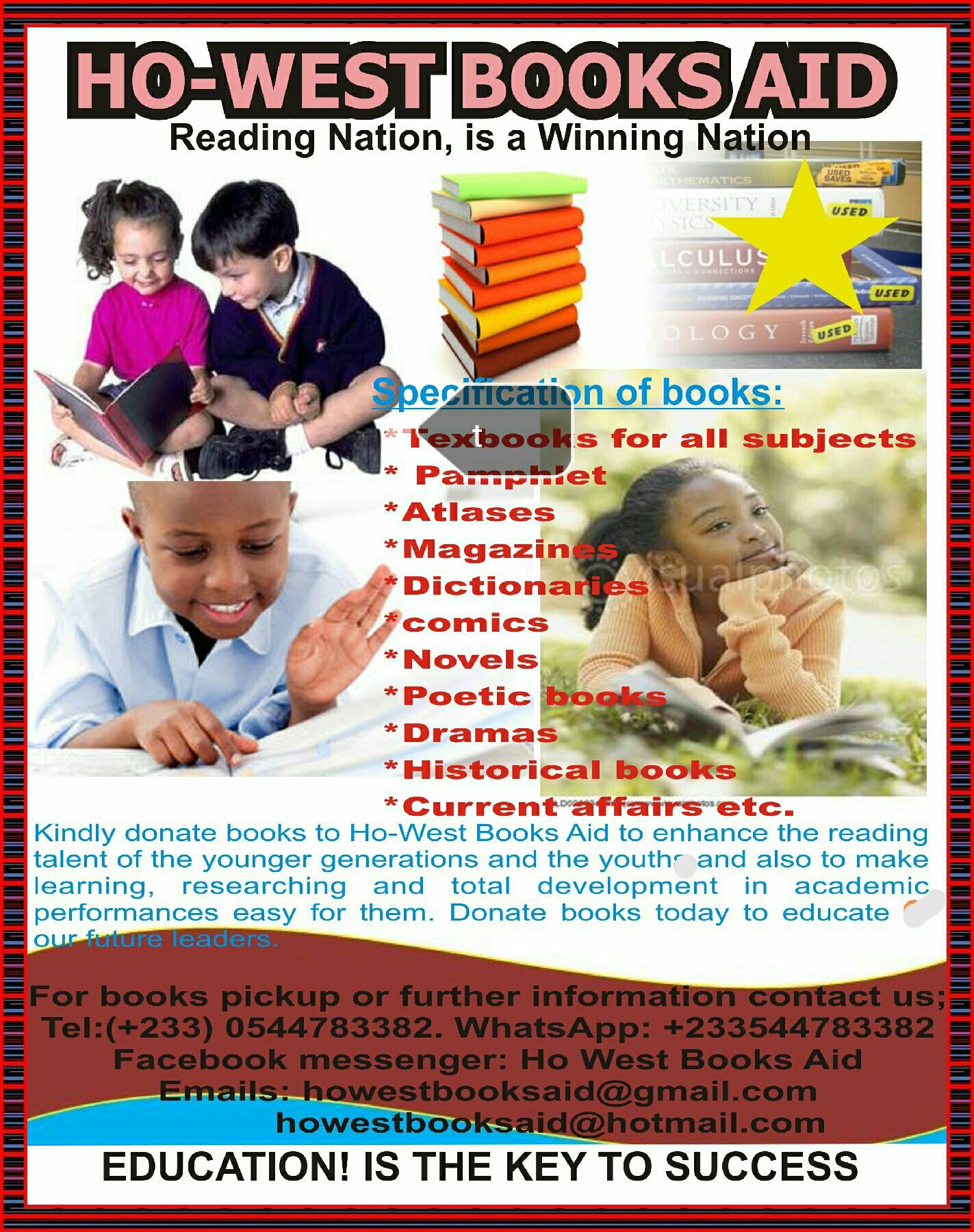 HWBA is nonprofit charity organization that ensures bringing quality education to the impoverished villages. We supplytextbooks, note,exercise, reading books