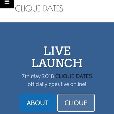 cliquedates's profile picture. Sign up before launch May and receive free full platium membership for a whole month! Hurry as it's first 5,000 sign ups, limited. https://t.co/JFhAw4Ktxt