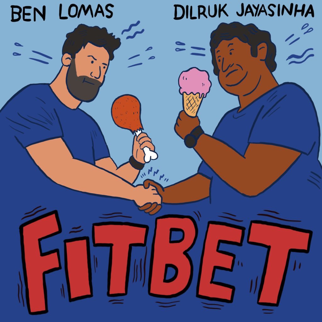 Comedians @DilrukJ & @BenLomasComic made a $1,000 bet to see which of them can weigh under 100kgs first. This podcast tracks their progress (or lack there of).