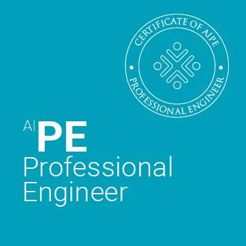 AIPE es una entidad independiente que certifica ingenieros de todas las ramas de la ingeniería.