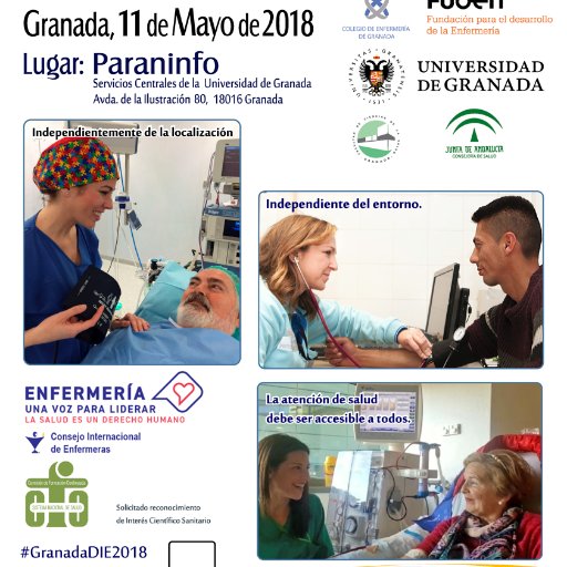 Día Internacional de la Enfermería, 11 Mayo en Granada. #Enfermería una VOZ para LIDERAR: La salud es un derecho humano #GranadaDIE2018