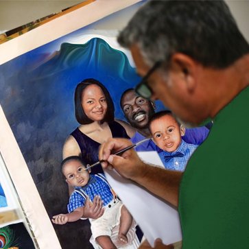 Quality Oil Paintings Revamped From Just A Picture Alone. We'll Take Your Ordinary Photo To A Portrait That Will Be Valued & Cherished For Many Generations.