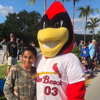 Fun-loving official mascot of the Palm Beach Cardinals! Always in seek of fun, laughs & hi-5’s ✋👊, Robbie is proud to call Roger Dean Chevrolet Stadium HOME!