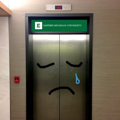 I'm Pray Harrold Elevator 1 at #EMU, but you can call me 1. I have a crush on 2, but will it ever work out? 3 is a friend. 4 is an asshole.