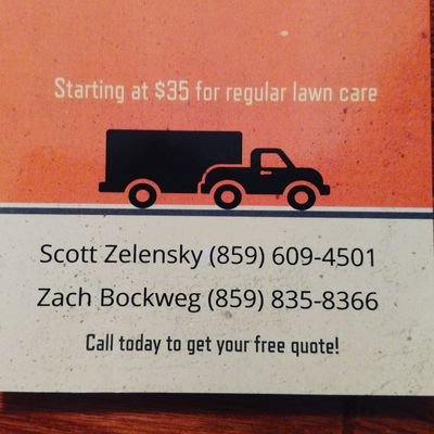 ptpmllc's profile picture. Lawn Care. Landscaping. Apocalypse Survival Specialists. Scott Zelensky/Zach Bockweg. (859) 609-4501. Your Lawn is Our Lawn.