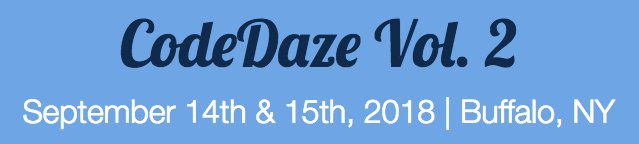 Sept. 14th & 15th, 2018 - 2 days of everything code, design, community, and learning in Buffalo, NY at the Historic Central Library - https://t.co/zl7JVXzuOX