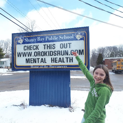 Oro-Medonte student participating in a change agent project to effect change in the local community related to mental health and addiction.