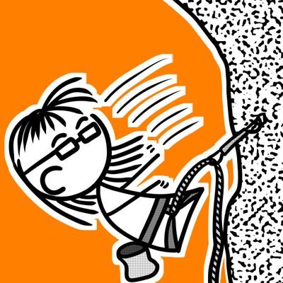 SketchyBeta's profile picture. A stick-figure #rockclimbing comic by Mya Lixian Gosling of @GoodTickleBrain and @MuslimOnComic. She/her.