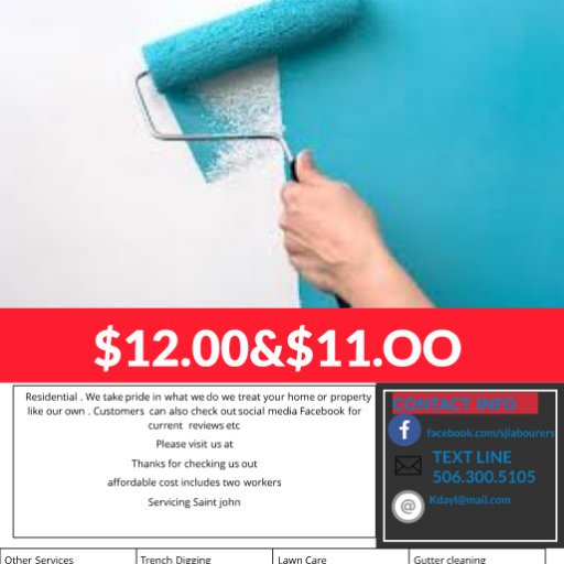 Group discounts and package deals.
Spring up raking bagging & more $65.00 per worker for 5 hours of service or till job