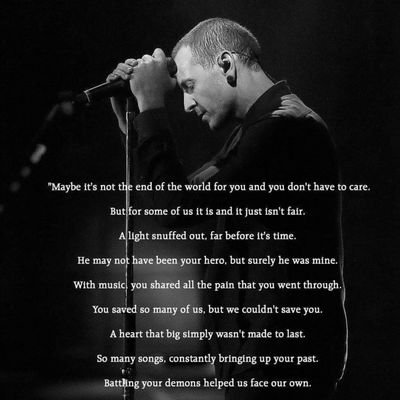 In The End It Doesn T Even Matter Sitting In The Room And Hear At My Headphones The Cure And It S So Cool Never Forget Linkin Park