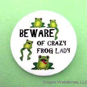 Frog crazy lady. Girl scout volunteer