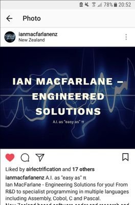 IanMacFarlaneNZ's profile picture. Ian has been in the R&D game for a number of years and now bringing that expertise to you directly! #cobol #dev #assembly #software #hardware #32bit