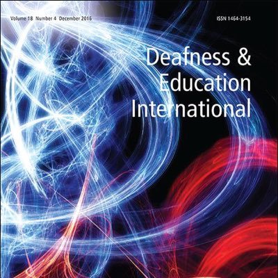 Peer-reviewed Taylor & Francis journal publishing research about deaf children.  

Editor-in-Chief @jillcduncan 

Co-Editors Kristin Snoddon, Elizabeth Levesque