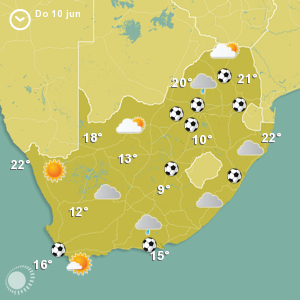 WKweer's profile picture. Wk weer geeft je de actuele weersverwachting voor onze oranje helden in Zuid Afrika.