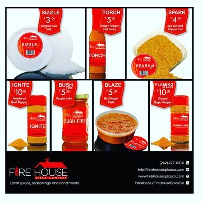 Fire House Spice Company is a manufacturer of authentic Bahamian seasonings, sauces & condiments.