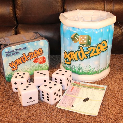 Yard-zee Indoor/Outdoor Dice Game. Safe for the Living/Games Room, Yard, Camping, RV'ing or anytime you want to stay inside or go outside & have fun.