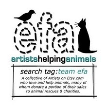 Etsy for Animals is a committed group of 100+  artists, craftspeople, vintage suppliers & art suppliers that unite to provide charitable relief to animals.