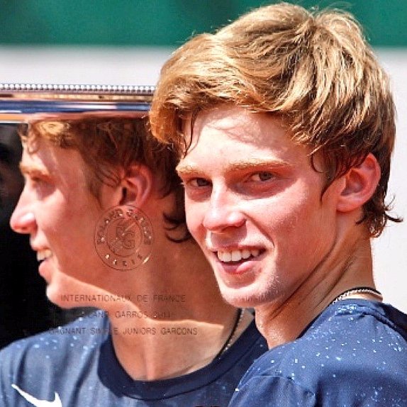 First fans page for Andrey Rublev, a pro tennis player from Russia. followed by @AndreyRublev97