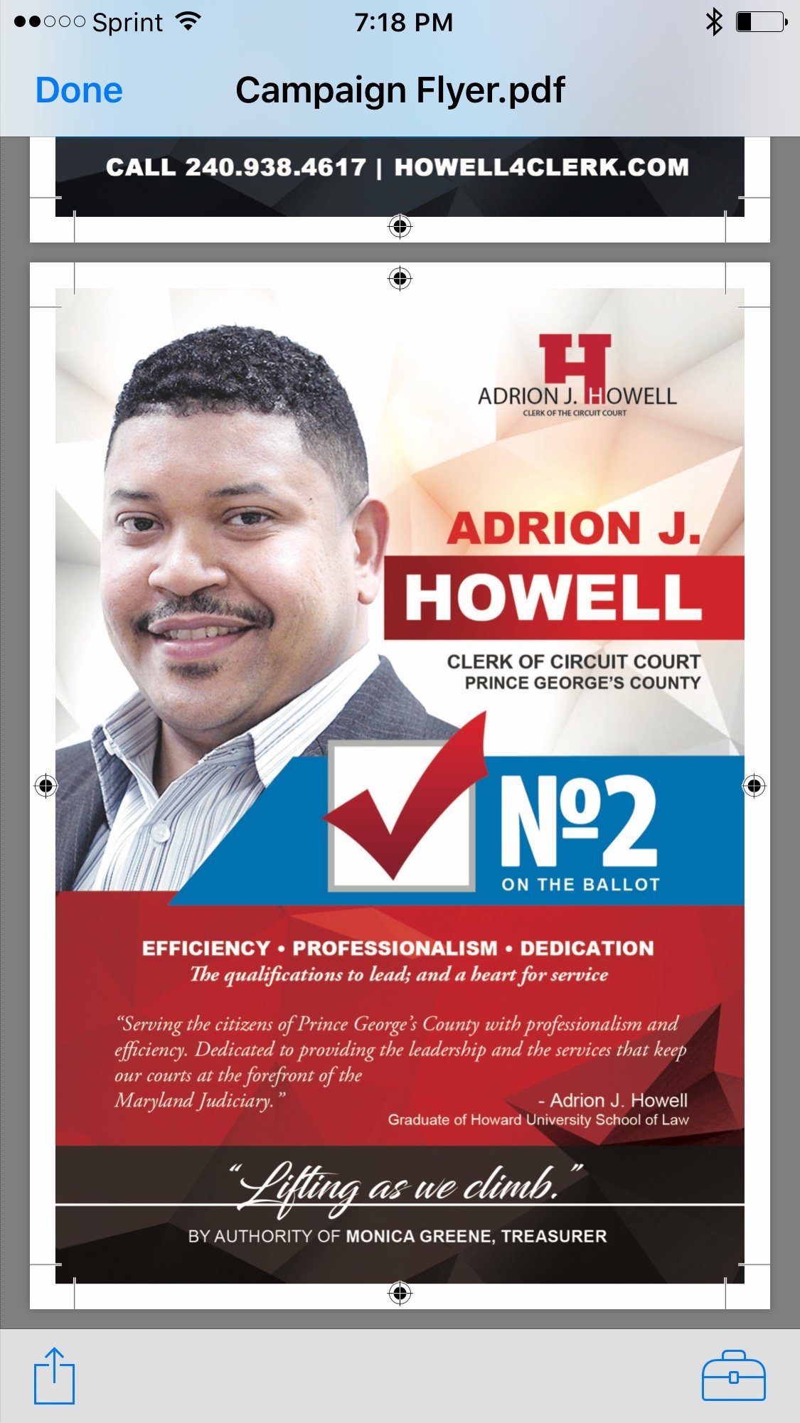 👍Adrion Howell Candidate for Clerk of the Circuit Court of Prince George's County.
 👍Vote Primary Election:  June 26, 2018 & General Election:  Nov. 6, 2018.