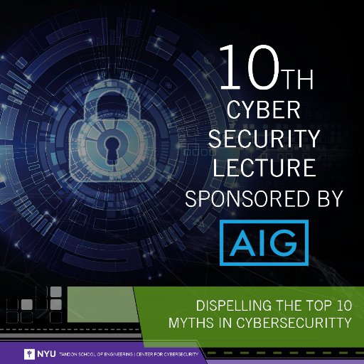 NYU Tandon School of Engineering’s Cybersecurity Lecture Series. @nyutandon @NYUTandonOnline #ReducingCyberRisk #NYCyberFellows: https://t.co/BihXVlSvvF