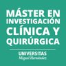 MclinyquirUMH's profile picture. Máster en Investigación Clínica y Quirúrgica. Título Oficial de la Universidad Miguel Hernández de Elche.