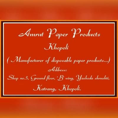 Official twitter account of Amrut Paper Products ,Khopoli.