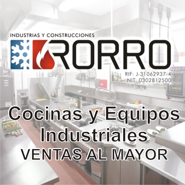 Venta y distribución de equipos industriales  para  cocinas, restaurantes, hoteles, cafeterías, franquicias de comidas, comedores industriales, panaderías y mas