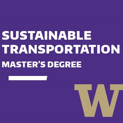 Graduate degree in Sustainable Transportation & Certificate program in Livable Communities. Part-time. 100% online. At the top-ranked University of Washington.