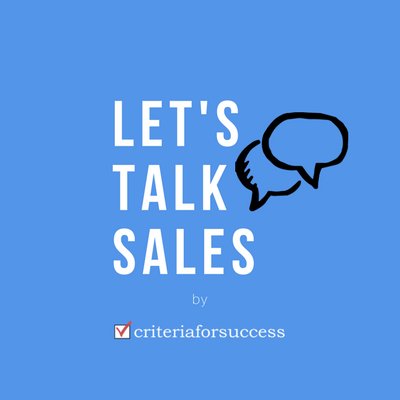 Let's Talk Sales by @CFSPlayBook is THE #SalesPodcast for #CEOs #SalesManagers & #SalesPeople that want to grow 🌱