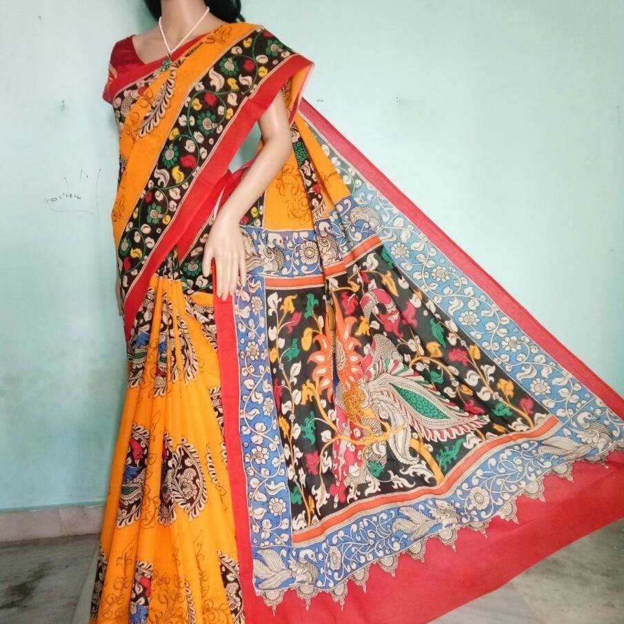 We Provide All types of Kalamkari Handicrafted Products like Pen Kalamkari Cotton Sarees,Cotton Duppatas Cotton Blouses&Patches.Pls whtsapp fr Order 9845692868