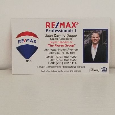 Real Estate Agent.
Hudson, Bergen,Union, Passaic, Essex.