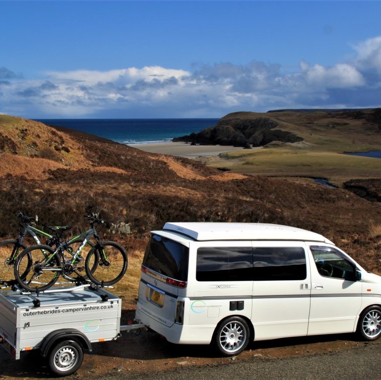 We are, Outerhebrides Campervanhire, Located in the wonderful Outer Hebrides on the west coast of Scotland. Where you can hire our vans and have a tour around.