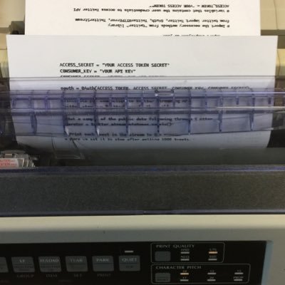 mlnwdotmatrix's profile picture. the dot matrix printer at MakerLab NW makerspace. Send me a tweet!