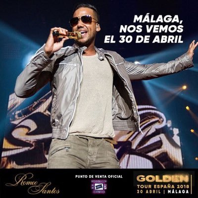 concierto Romeo Santos en malaga el 30 de abril venta de entradas  de todas las categorías, más información en 636 72 92 10