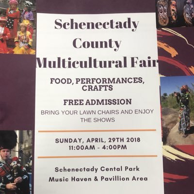First ever multicultural fair in Schenectady’s Central Park! Come enjoy food, dance and vendors!