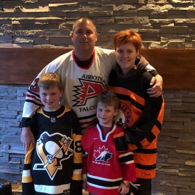 Husband to Anne, father of 2 boys, Luke (14) & Jake (12) former hockey player, now just a fan.
