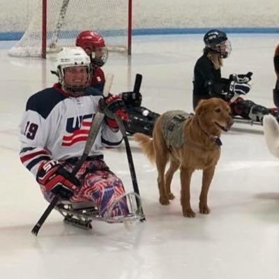 Retired Army SGT & live in Maine w/my Service Dog Moxie. I play hockey on the US Women's Sled Hockey Team & the NE Warriors. Founder of Mission Working Dogs.