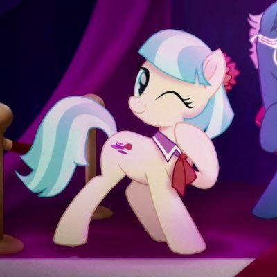 The former Head Salespony at the Manehattan Branch of Rarity For You. She now works at her own shop, Le Nouveau Pommel.