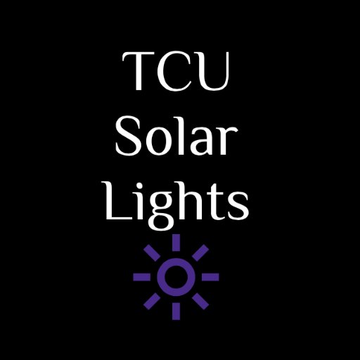 TCUsolarlights's profile picture. TCU Solar Lights is a campus organization made to create a reliable energy source and strive to become a more environmentally friendly campus.