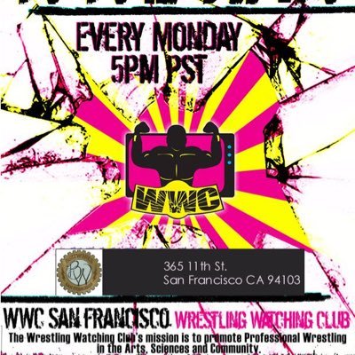 Official account of #SFWWC. Join us every Monday to watch #RAW only at #BuzzWorks 365 11th st. #SF @5pm PST. Wrestling #WWE #SanFrancisco
