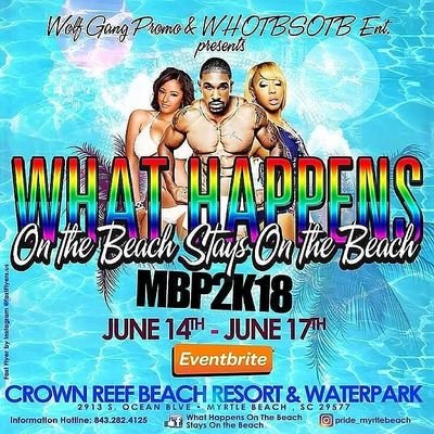 📍 JUNE 14TH - 17TH 📍
🌈🌈 Myrtle Beach Pride🌈🌈
IG📸: @pride_myrtlebeach 
FB: What Happens On the Beach Stays On the Beach 👣👣 🎟 Tickets on Eventbrite 🎟