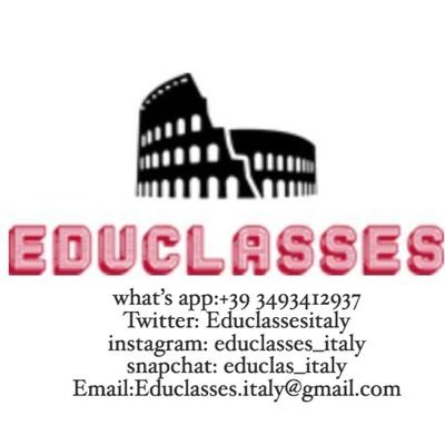 email:educlasses.italy@gmail.com /snapchat: educlas_italy /intagram:educlasses_italy نوفر قبولات في المعاهد لدراسة اللغة الايطالية والارت و الفاشن في ايطاليا