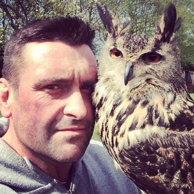 Gaz H runs a Birds of prey company supplying pest control, school visits and owl ring bearers at weddings in the north west, RUGBY MAD!! COYS