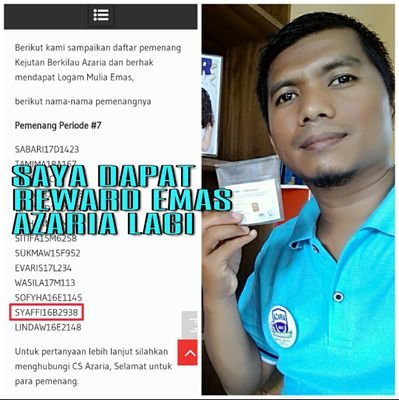 uda_aldo's profile picture. Mau income 1 juta 1 hari dg aktif di sosmed? Lgsg aja daftar jd associate Azaria. Info: chat me!  BBM: DA60BE17 + WA: 082382307930 Phone: 087896130609