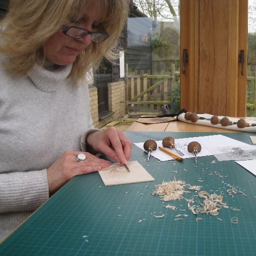 Printmaker specialising in relief print, mainly Lino. My work’s inspired by the natural world and made under poodle supervision.