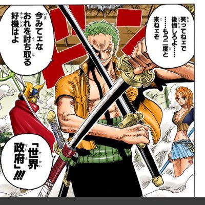 Zoro Roro ストロングワールドのゾロ 好きすぎてやばい 停止してでも眺めちゃう 新世界行く前も行った後もどっちも好きだ ロロノアゾロ 戦闘員じゃなくて剣士って書いてある 剣士って響き好きだな