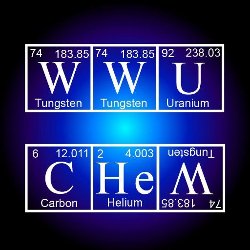 We are the Chemistry Department at Western Washington University. Find us on the web (https://t.co/PSspZ8cBoS) and on Facebook (https://t.co/yP4V5kc26K).